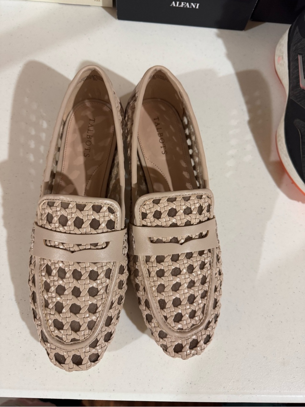 Talbots Woven Leather Loafers in Light Taupe - Picture 2 of 2